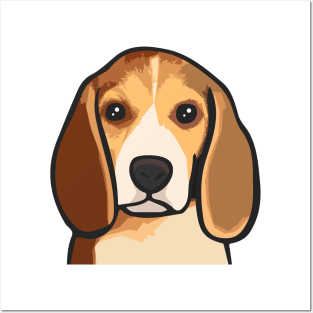 Beagle Puppy Head Posters and Art